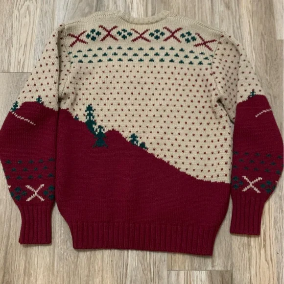 90s Vintage Polo Ralph Lauren Nordic Preppy Wool Ski Sweater MENS XL - Picture 2 of 7